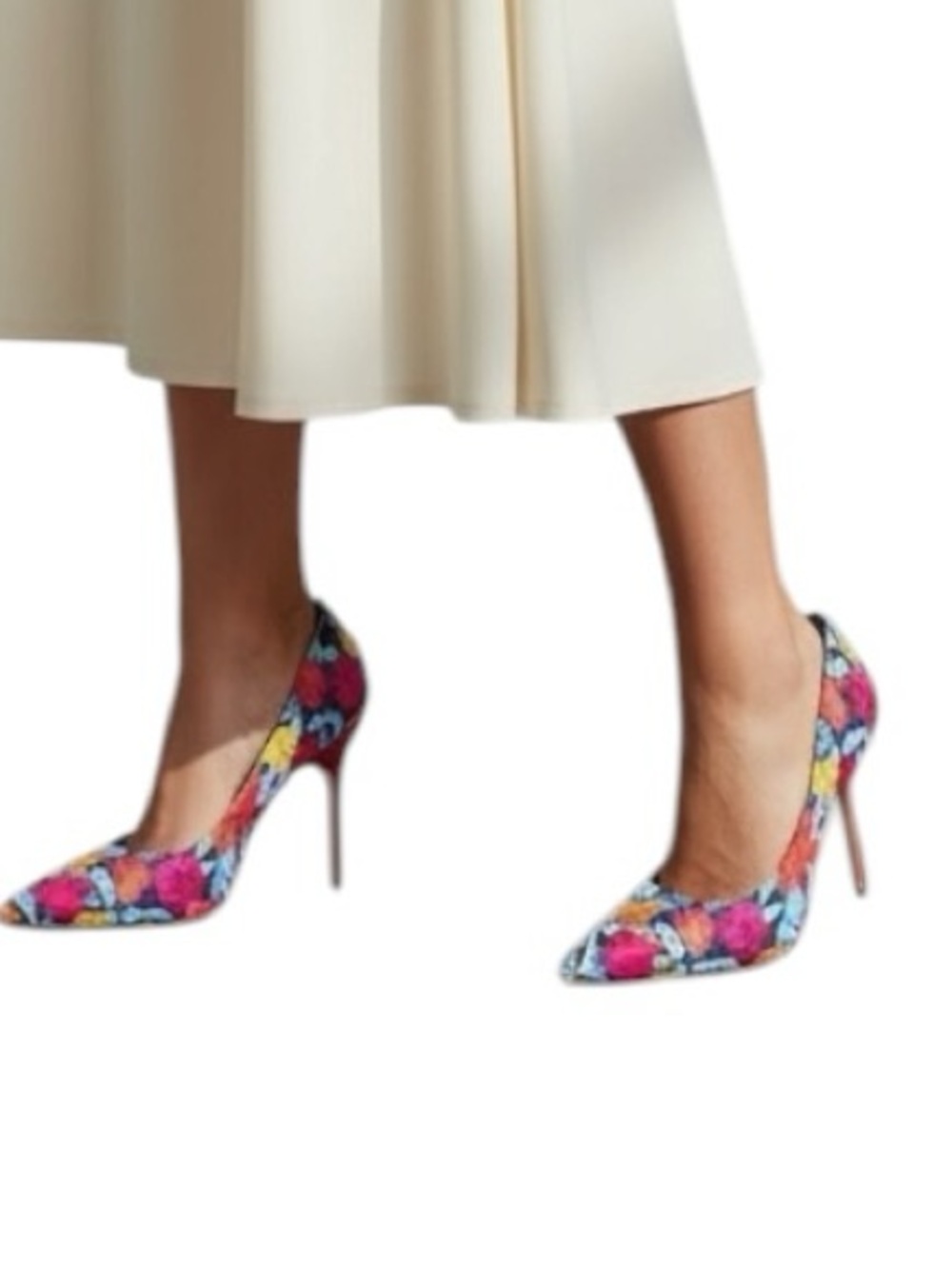 Manolo Blahnik BB 90 Blue Floral Embroidered Pointed Toe Pumps Stiletto Heels 38 - Picture 2 of 13